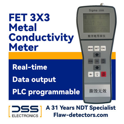 60 KHz ve 500 KHz Metal İletkenlik Ölçer %0,51 - %112 IACS (tam ölçek)